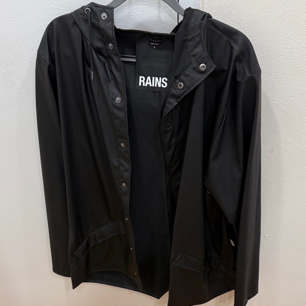 Rains Men's Classic Black Raincoat